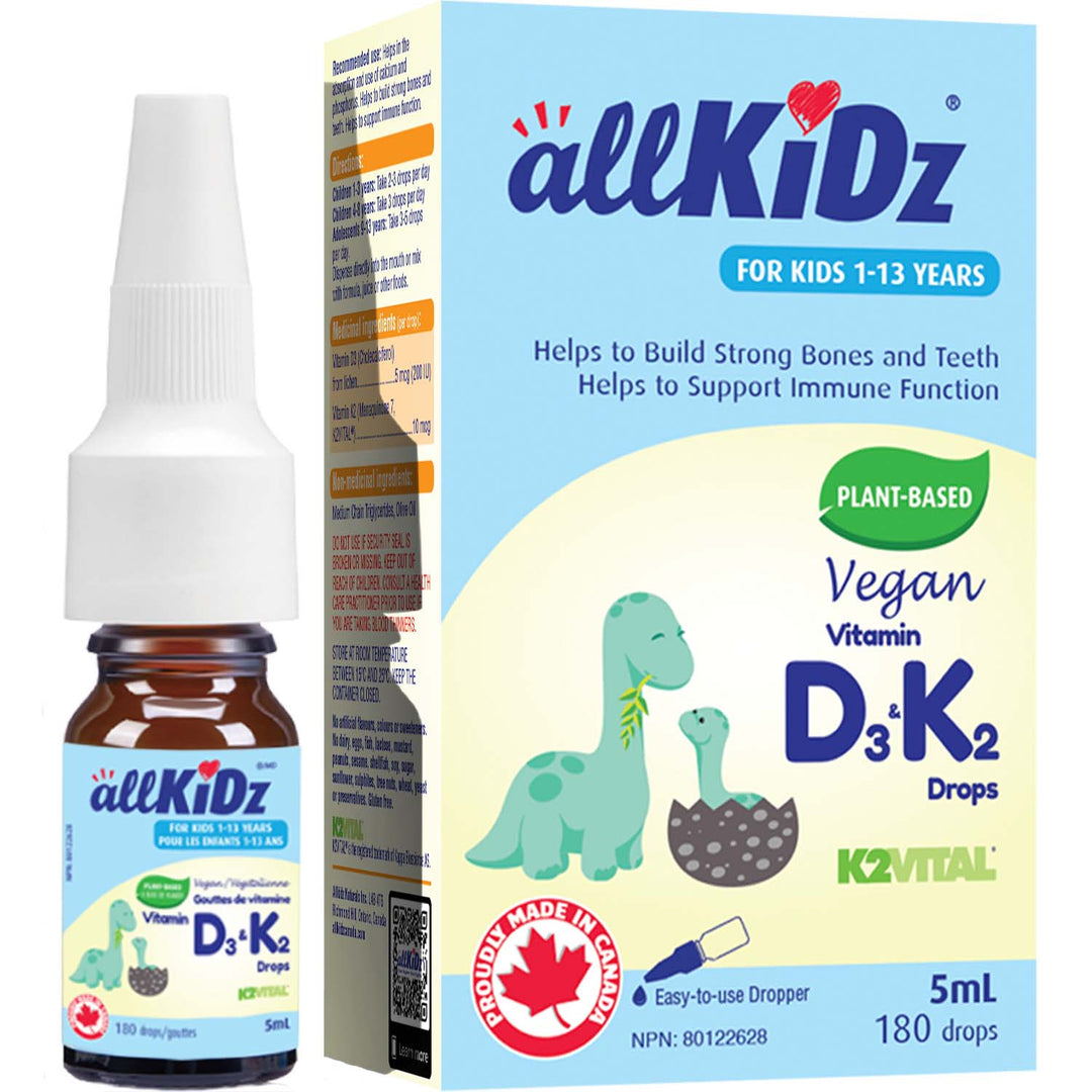 Allkidz - Vitamin D3 & K2 Drops, Vegan, 5ml - Image 1