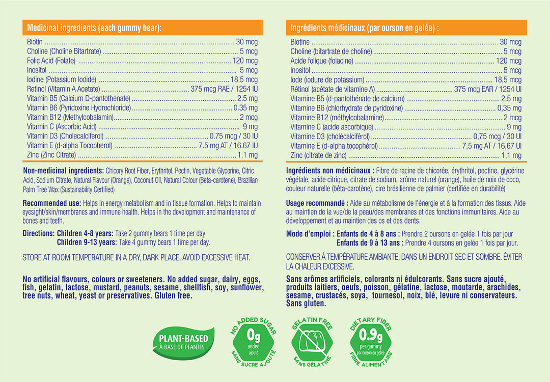 Allkidz - Multi Gummy Bears (Veg/Sugar Free), 90s - Image 3