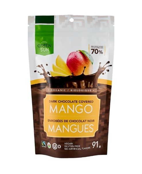 Green Sun Foods - Chocolate Covered Mango, 91g/10pk - Image 1