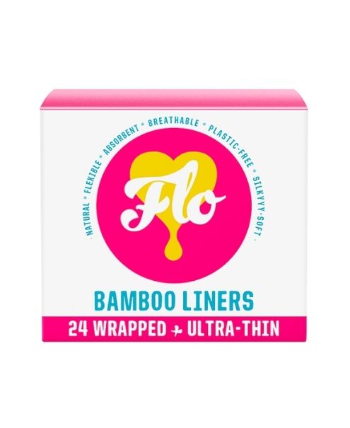 Here We Flo - Flo Bamboo Daily Liners, 24 Wrapped - Image 1