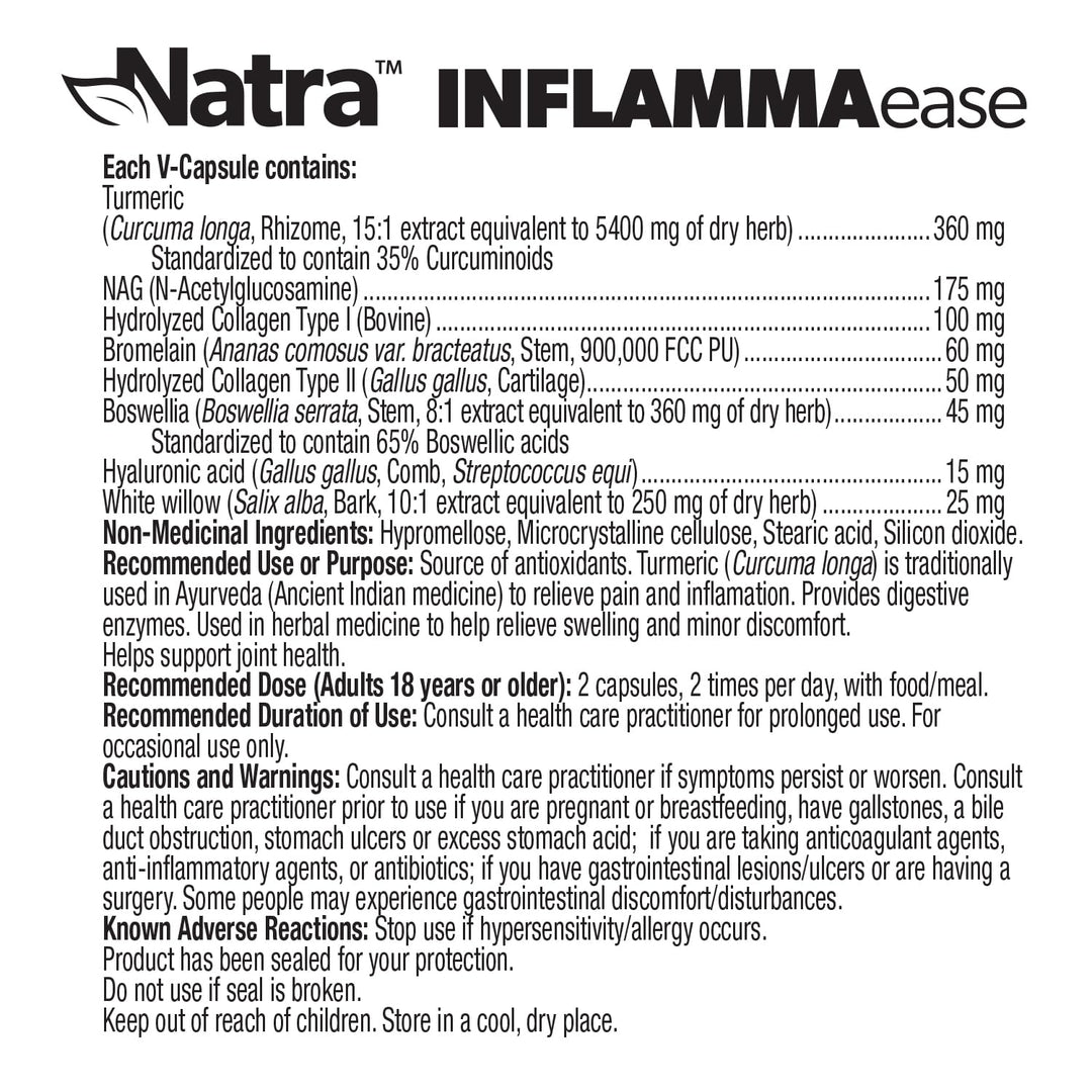 Natra - Inflammaease, 60's Caps - Image 10