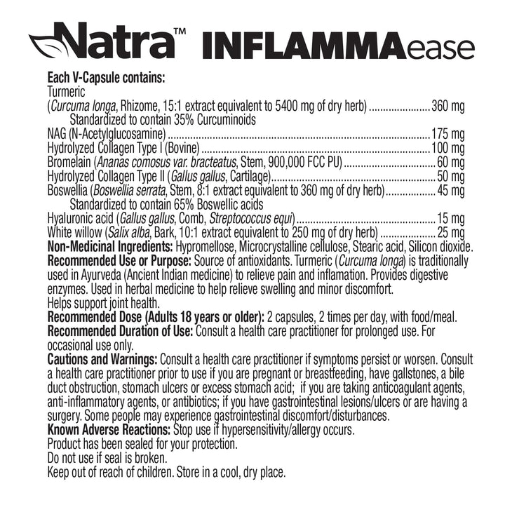 Natra - Inflammaease, 60's Caps - Image 10