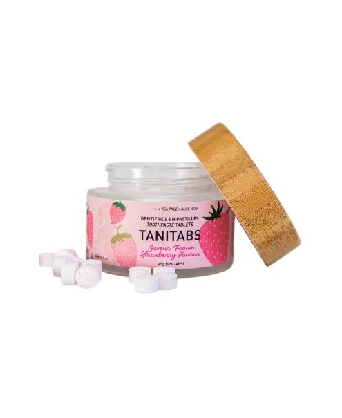 Tanit - Toothpste Tab., Strwberry (124tab Jar) - Image 1