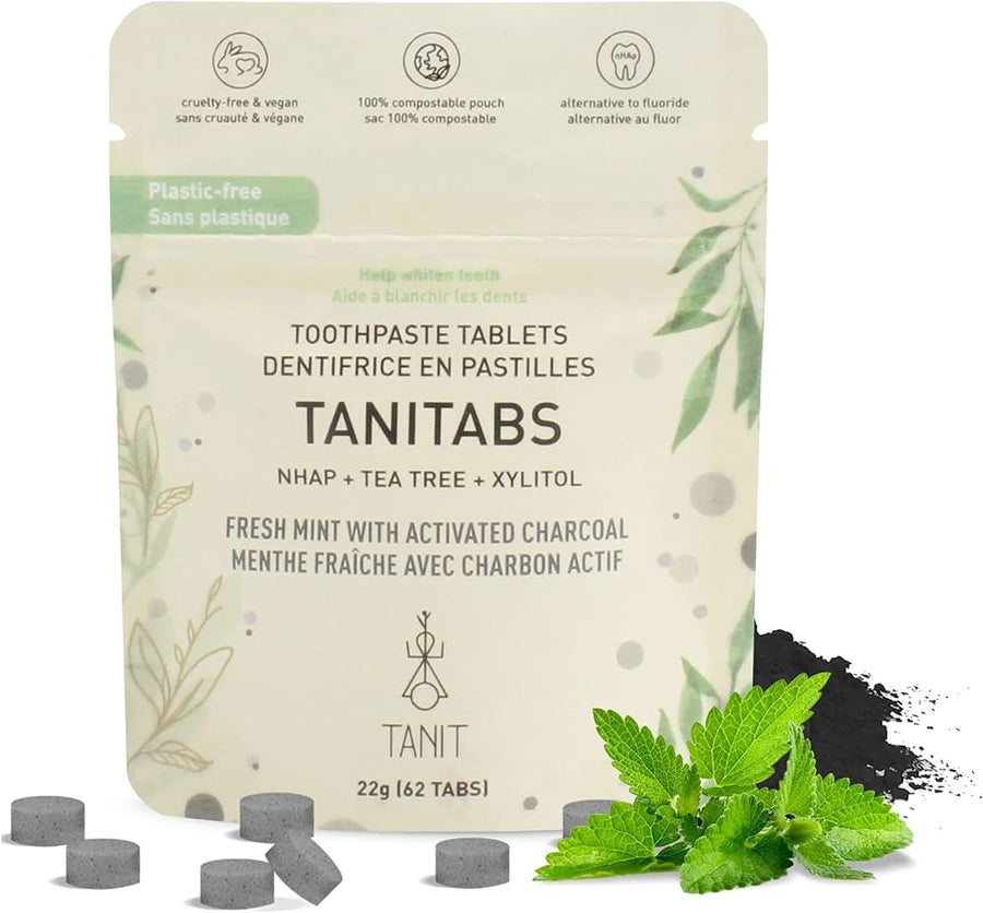 Tanit - Toothpste Tab. 12pk, Frsh Mint W/Char (62tab Pch) - Image 1