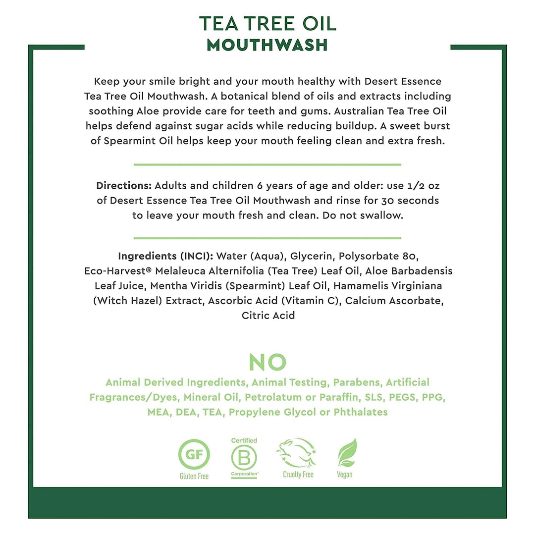 Tea Tree Oil Mouthwash - Spearmint - Image 7
