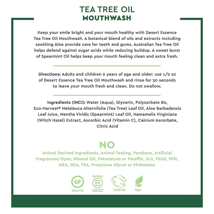 Tea Tree Oil Mouthwash - Spearmint - Image 7