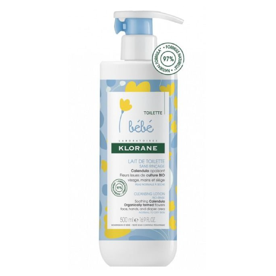 Klorane Cleansing Lotion No-Rinse - Soothing Calendula, 500 ML