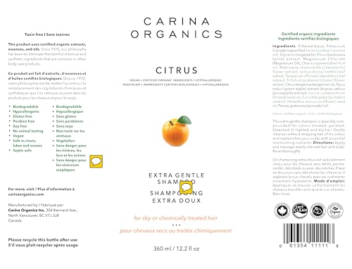 Carina Organics - Citrus Shampoo (Extra Gentle) (360ml 12)