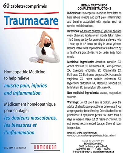 Homeocan - Traumacare, 60 Tablets