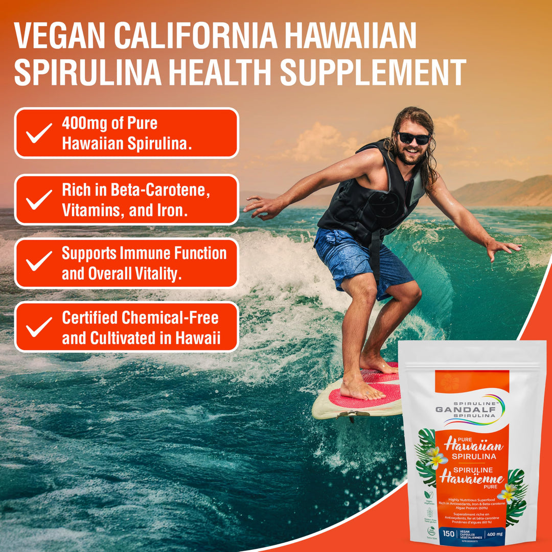 Gandalf - Hawaiian Spirulina 400mg, 150 Vcaps - Gandalf
