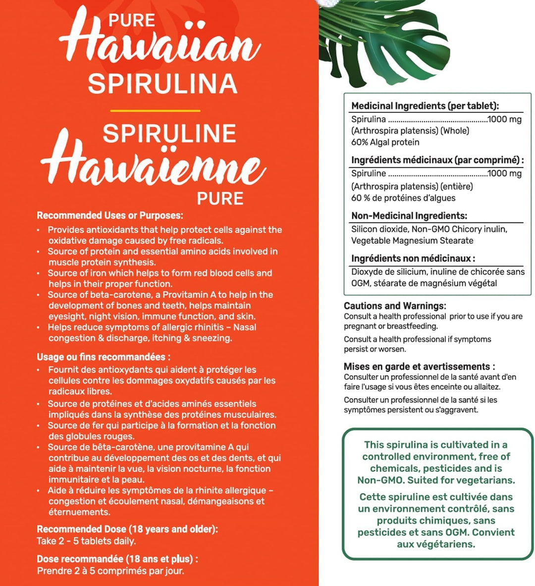 Gandalf - Hawaiian Spirulina 1000mg, 60 tabs - Gandalf