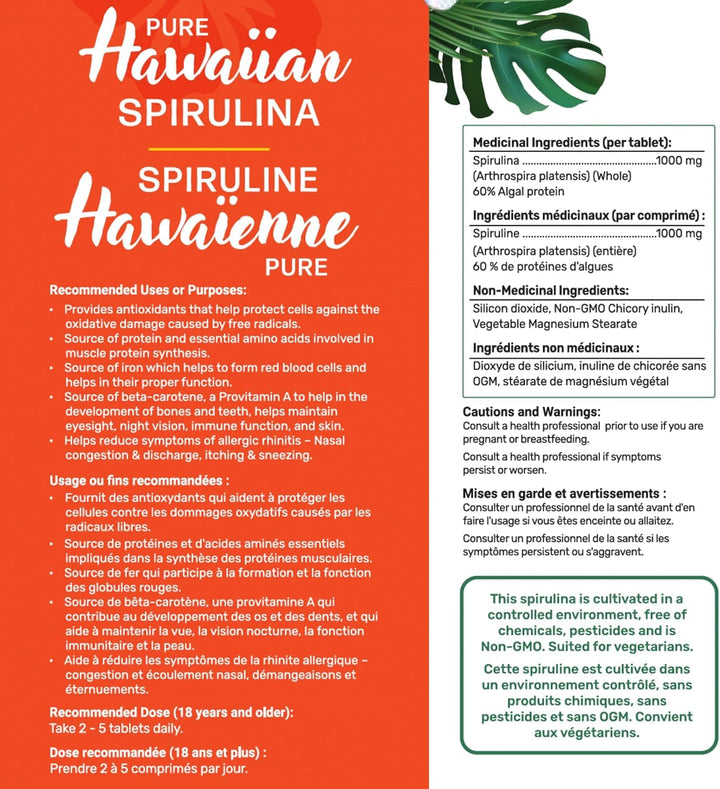Gandalf - Hawaiian Spirulina 1000mg, 60 tabs - Gandalf