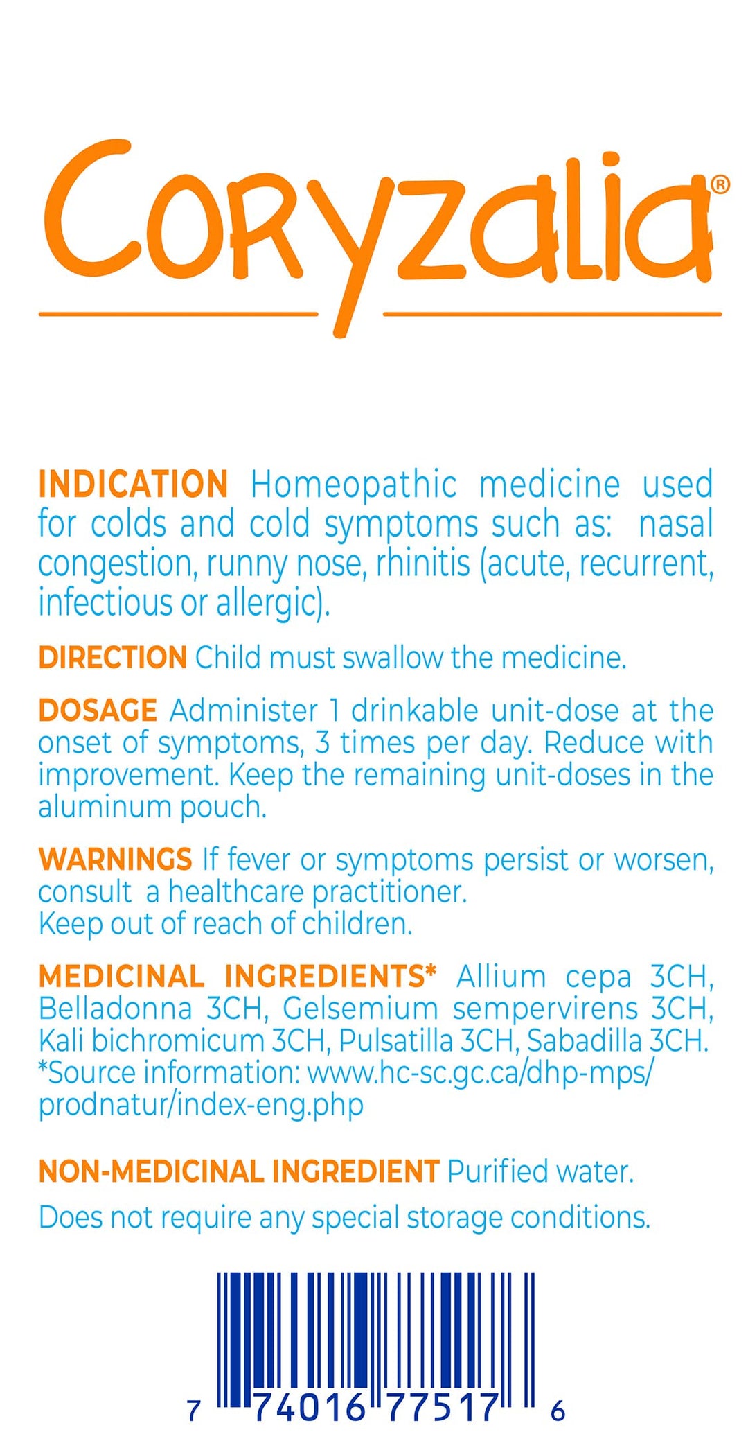 Boiron - Coryzalia Cold (30pk 36)