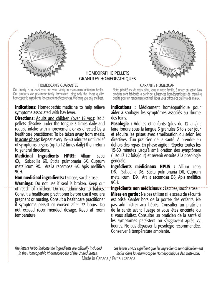 Homeocan - Hay Fever Pellets (4g 12)