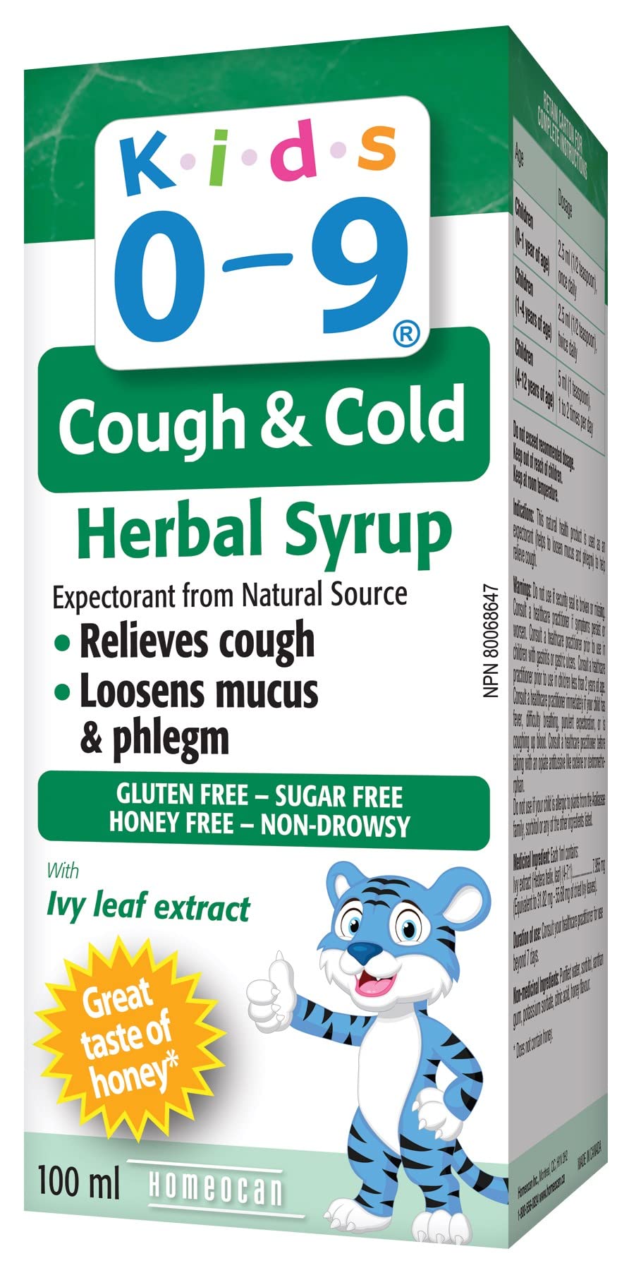 Homeocan - Kids 0-9 Cough& Cold Herbal Syrup (100ml 12)