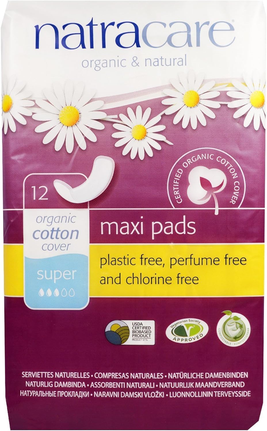Natracare - Maxi Pad Super (12ct 12)
