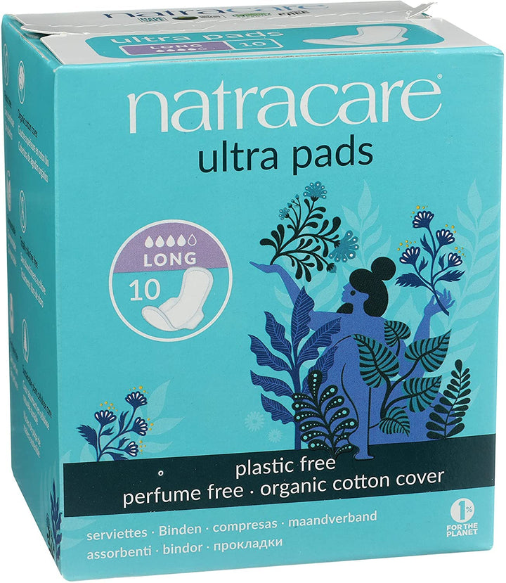 Natracare - Ultra Pads W/Wings Long (10ct 12)
