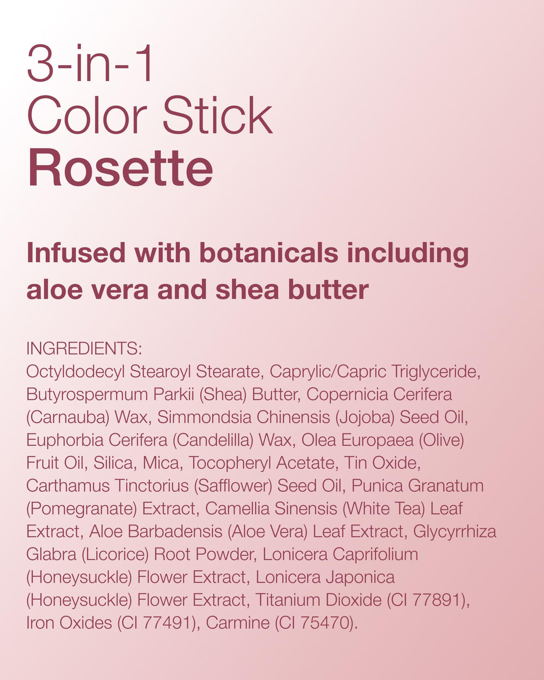 Mineral Fusion Natural Brands - 3-In-1 Color Stick Rosette (4.5g 12)