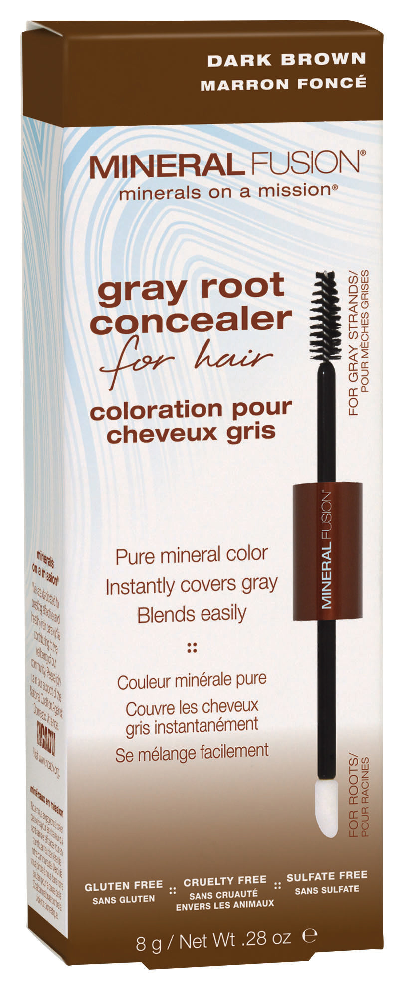 Mineral Fusion Gray Root Concealer - Dark Brown