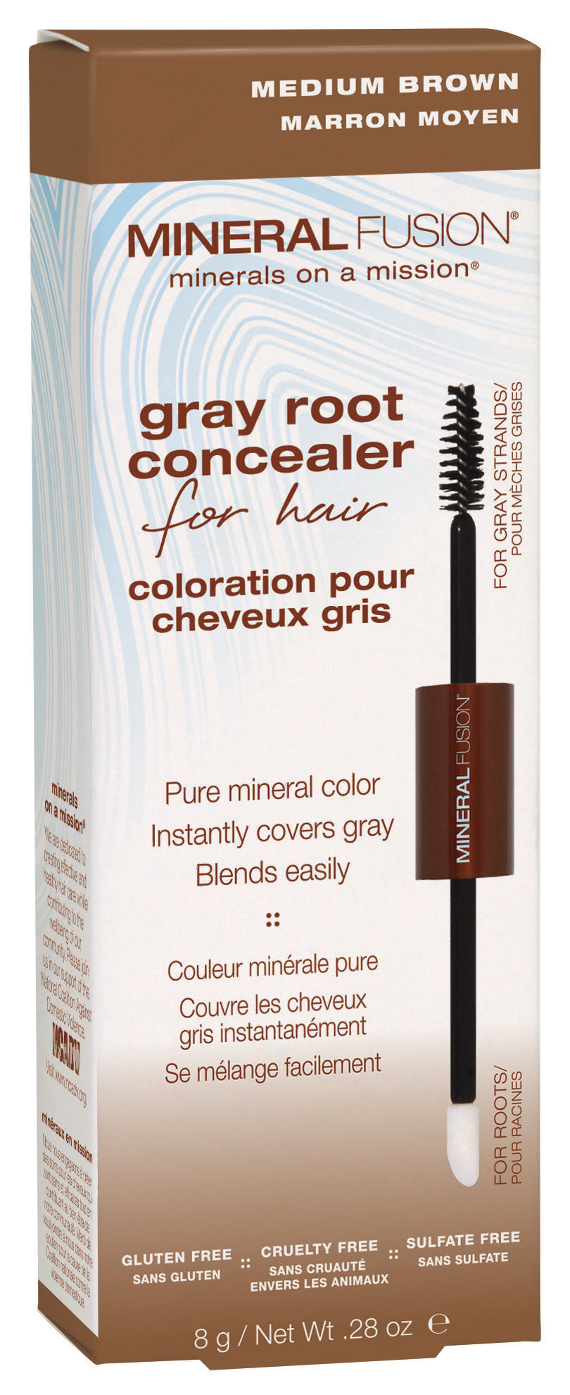 Mineral Fusion Gray Root Concealer - Medium Brown