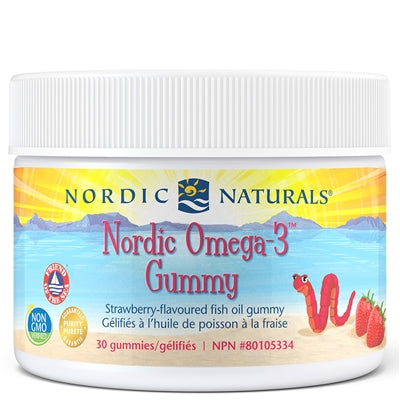 Nordic Naturals Omega-3 Gummy Worms, 30 Gummies