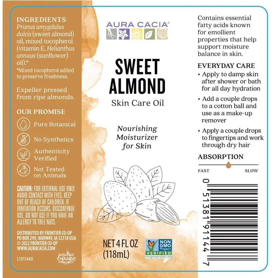 Sweet Almond Pure Skin Care Oil - Image 2