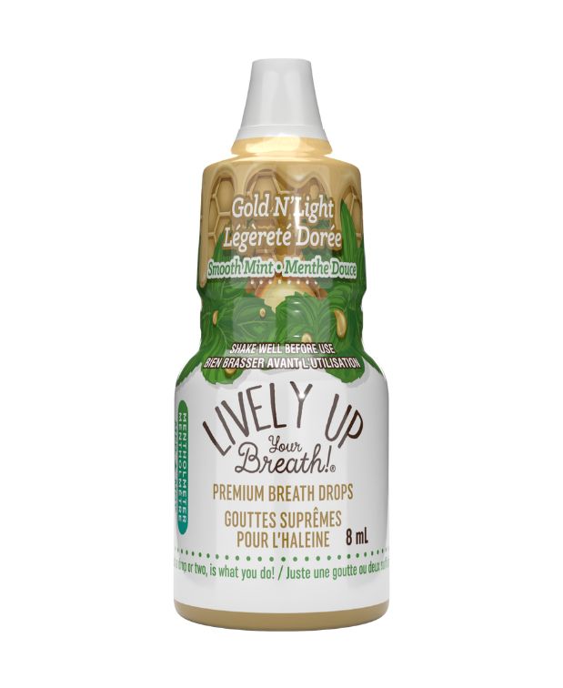 Gold N'light Mint drops, 12/display - Lively Up Your Breath - Image 1