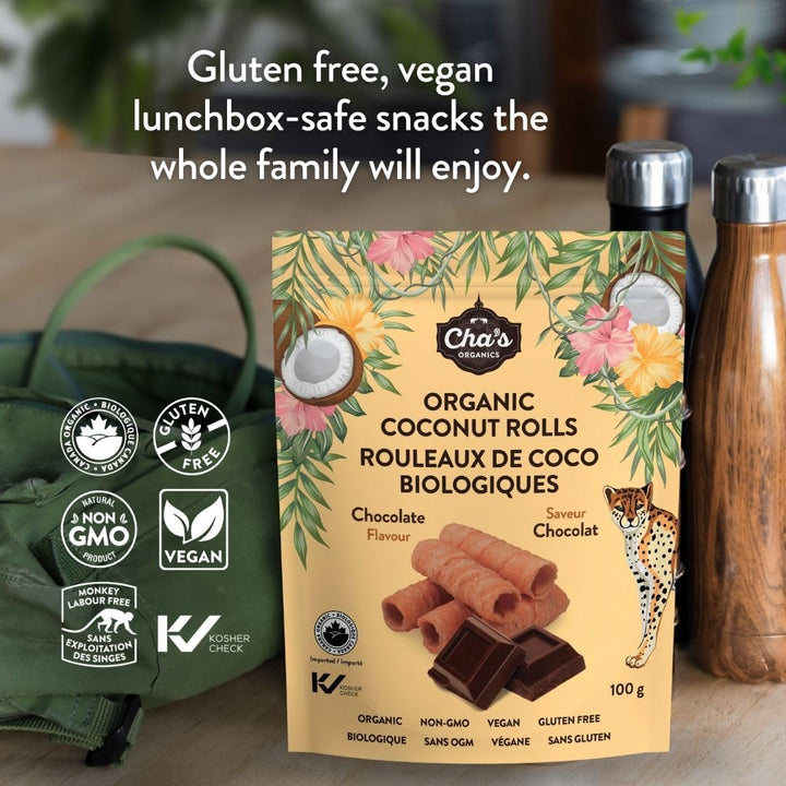 Organic Coconut Rolls - Chocolate - Image 4
