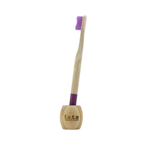 Solid Bamboo Toothbrush Stand - Image 1