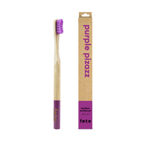 Bamboo Toothbrush Purple Pizazz Med - Image 2