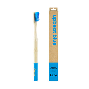 Bamboo Toothbrush Upbeat Blue Mediu - Image 1