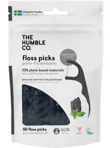 Dental Floss Picks Charcoal Mint - Image 1
