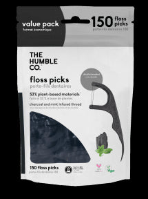 Floss Picks Mint Charcoal Value Pk - Image 2
