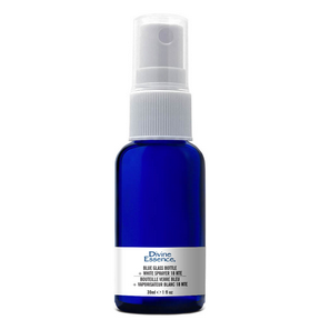 Blue Glass Bottle 30ml + Spray - Image 1