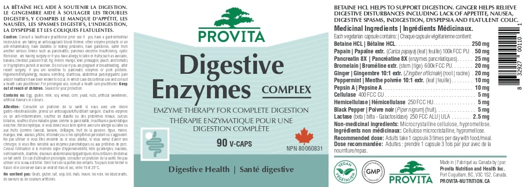 Provita - Digestive Enzymes (90 caps) - Image 9
