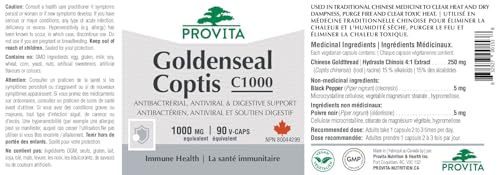 Provita - Goldenseal Coptis C1000 (90 caps) - Image 5