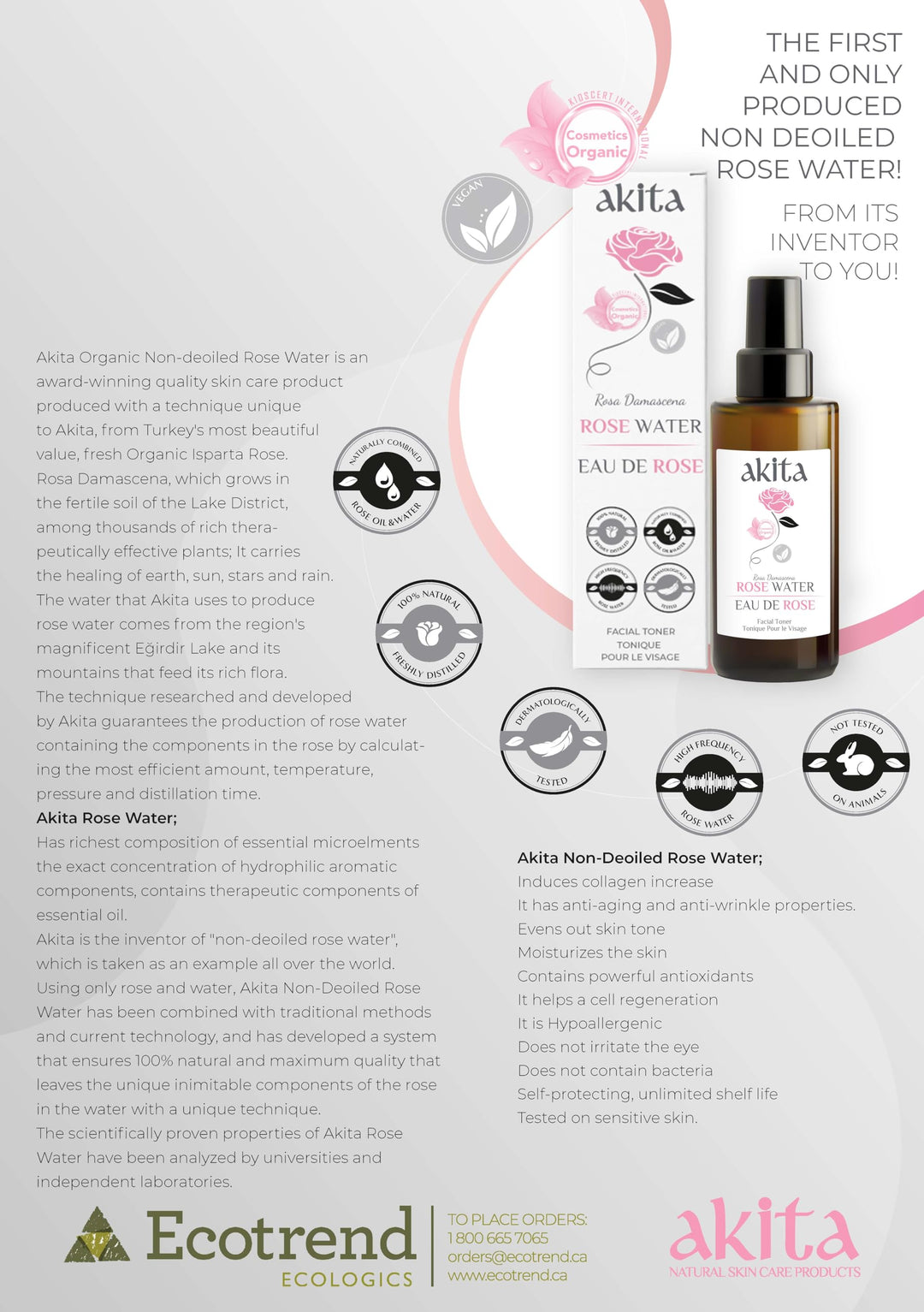 Akita - All Natural Rose Water, 100ml - Image 9