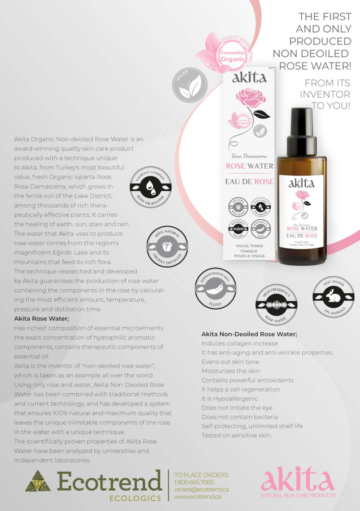 Akita - All Natural Rose Water, 100ml - Image 9