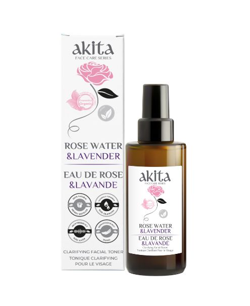Akita - All Natural Rose Water with Lavender, 100ml - Image 1