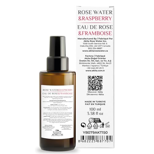 Akita - All Natural Rose Water with Raspberry, 100ml - Image 4