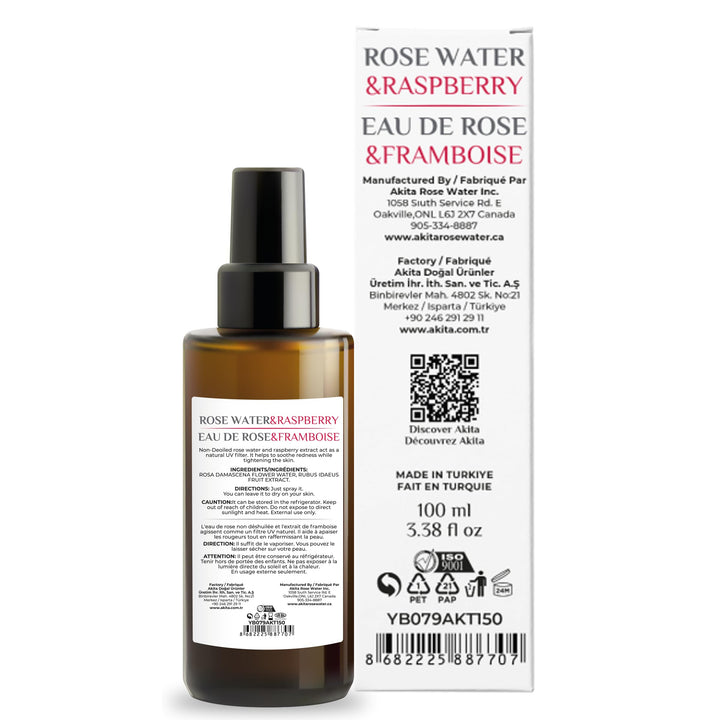 Akita - All Natural Rose Water with Raspberry, 100ml - Image 6