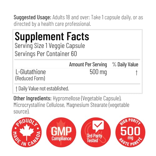 Arcwell - Glutathione (Reduced), 500mg/60caps - Image 5