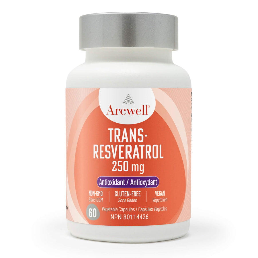 Arcwell - Trans-Resveratrol, 250mg/60caps - Image 1