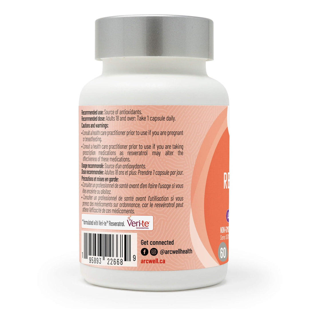 Arcwell - Trans-Resveratrol, 250mg/60caps - Image 4