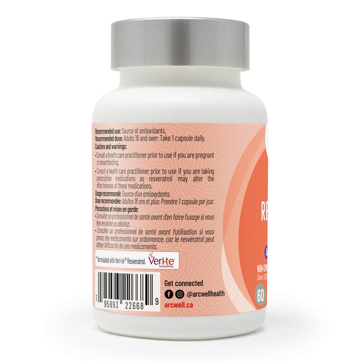 Arcwell - Trans-Resveratrol, 250mg/60caps - Image 4