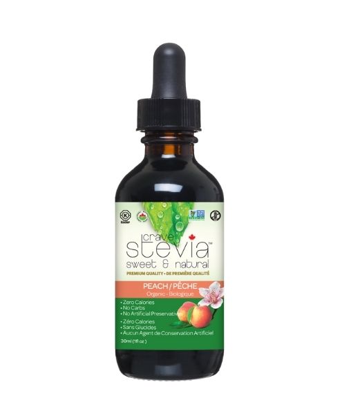 Crave Stevia - Peach Liq. Stevia 30ml - Image 1