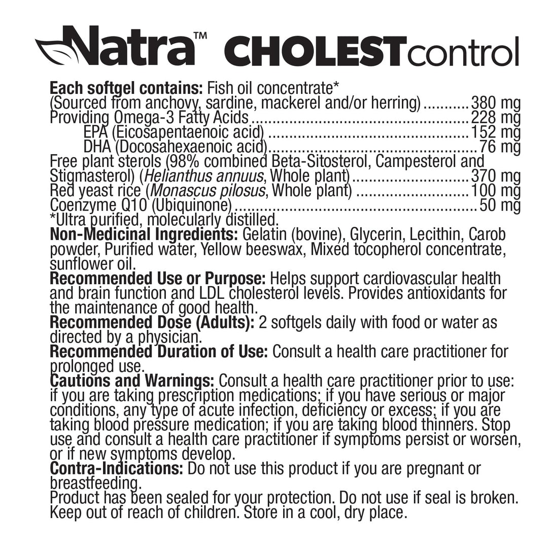 Natra - Cholestcontrol, 60's Softgel - Image 10