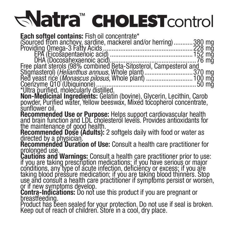 Natra - Cholestcontrol, 60's Softgel - Image 10