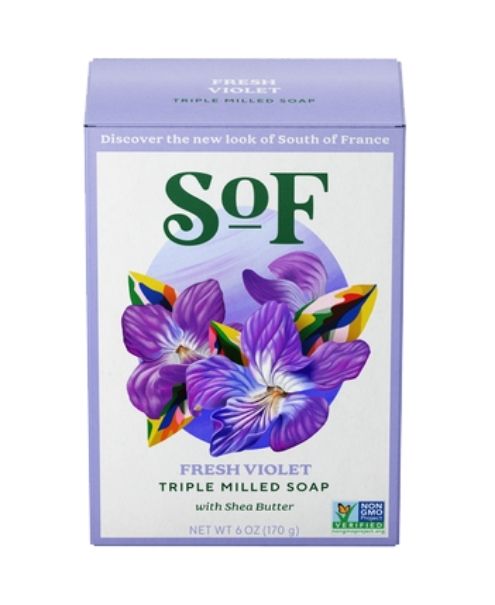 South Of France - Natural Soap Violet Bouqt (170g) - Image 1