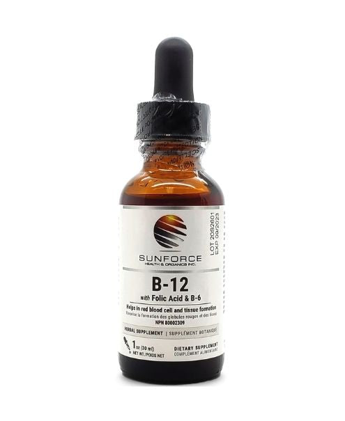 Sunforce - B-12 W/ Folic Acid & B6 (29ml) - Image 1